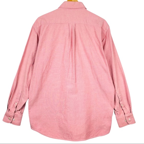 Alan Flusser Pink Cotton Button Down Pocket Long Sleeve Casual Dress Shirt - Picture 2 of 11